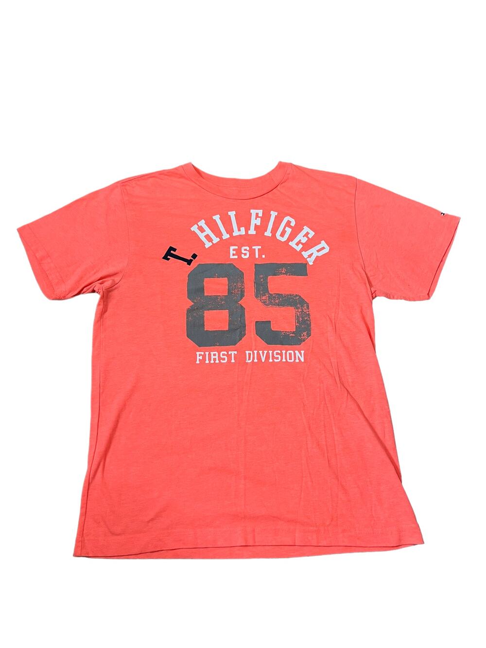 Tommy Hilfiger slim orange graphic tee top shirt short sleeve pullover sz xl